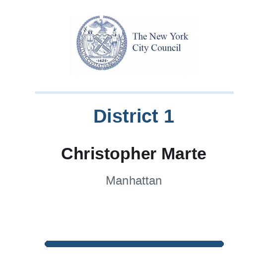 Council Member Christopher Marte, District 1