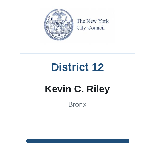 Council Member Kevin C. Riley, District 12