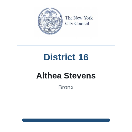Council Member Althea V. Stevens, District 16