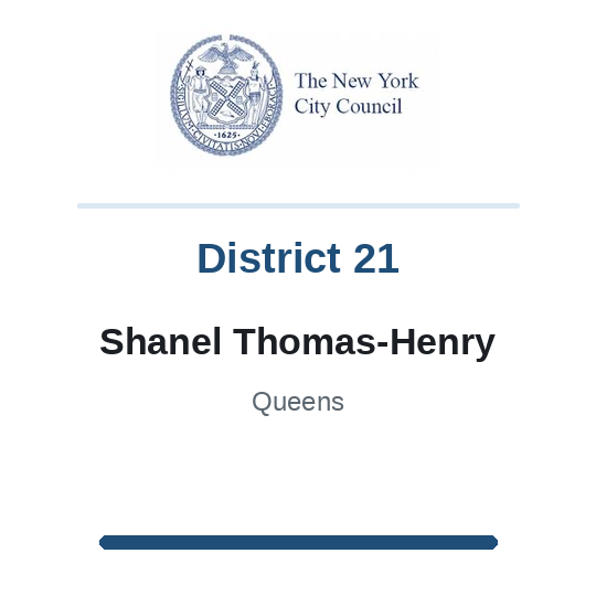 Council Member Shanel Thomas-Henry, District 21