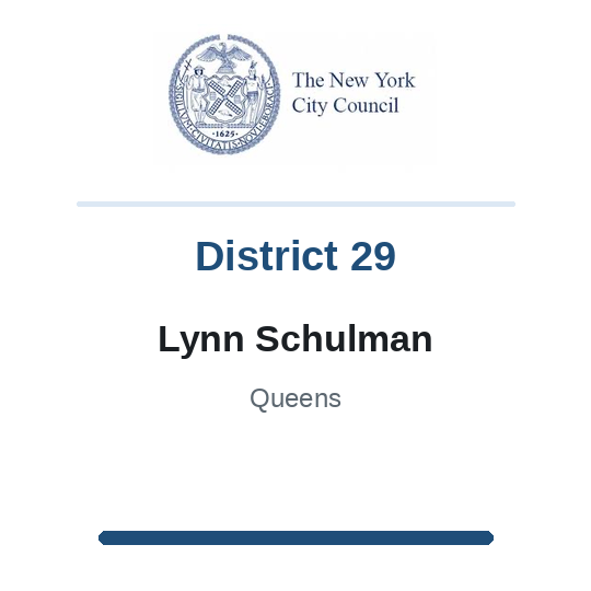 Council Member Lynn C. Schulman, District 29
