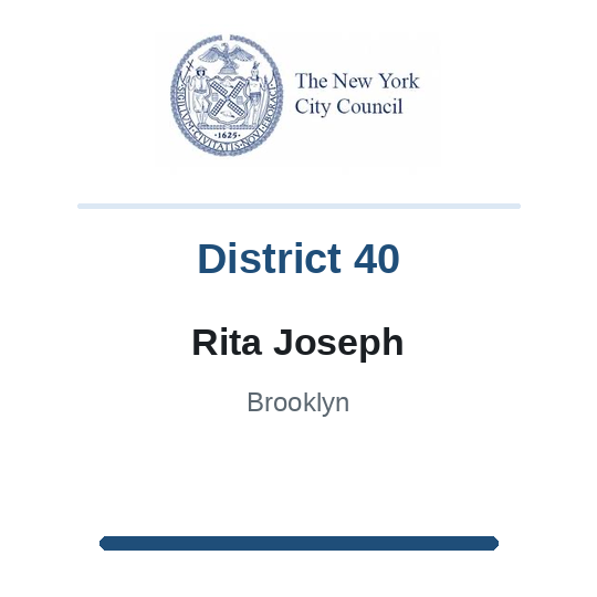 Council Member Rita C. Joseph, District 40