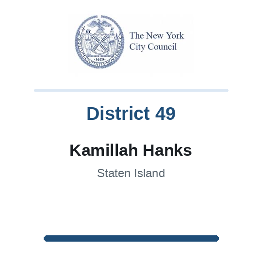 Council Member Kamillah Hanks, District 49
