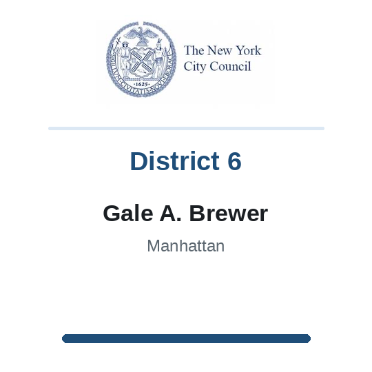 Council Member Gale A. Brewer, District 6