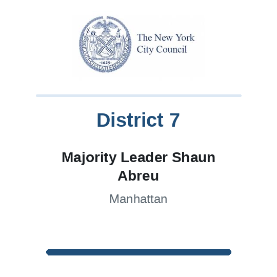 Council Member Shaun Abreu, District 7