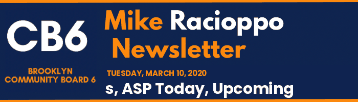 CB6 — Mike Racioppo Newsletter — s, ASP Today, Upcoming, March 10, 2020