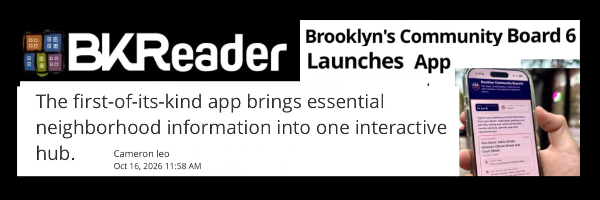 BK Reader: Brooklyn's Community Board 6 Launches App