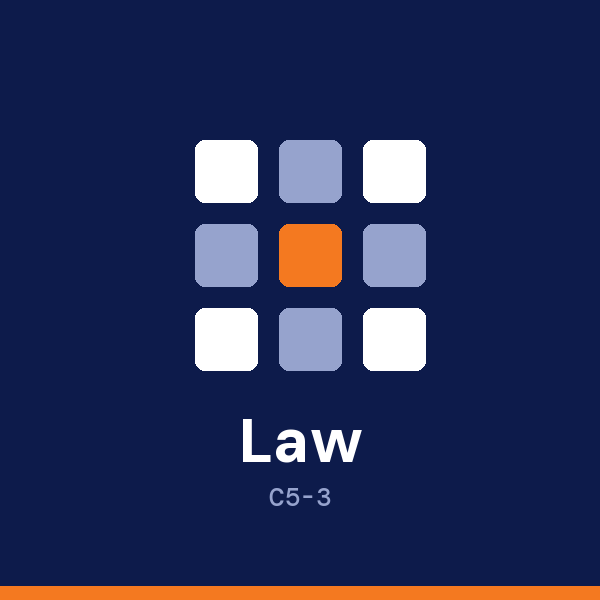 School of Law address card
