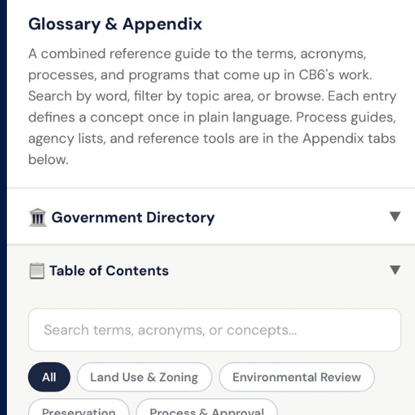 Glossary and appendix