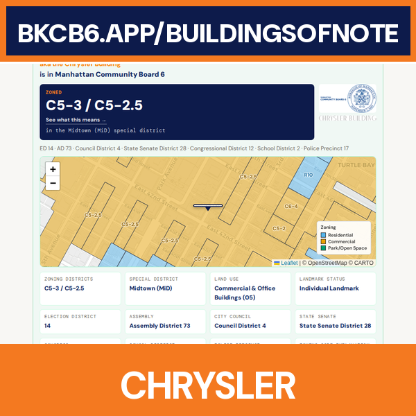 Chrysler Building address card
