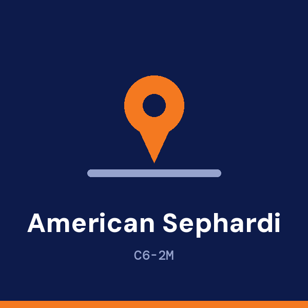 American Sephardi Federation / Sephardic House address card