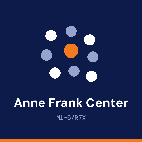 Anne Frank Center USA address card