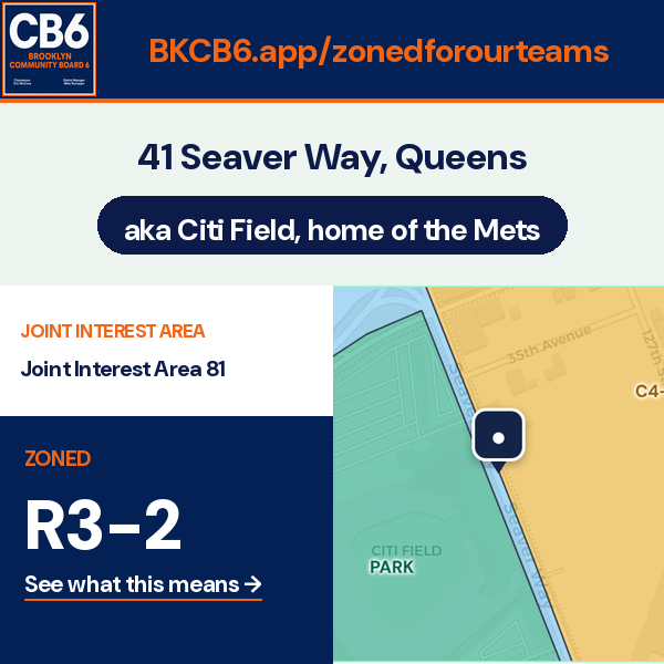 Citi Field address card