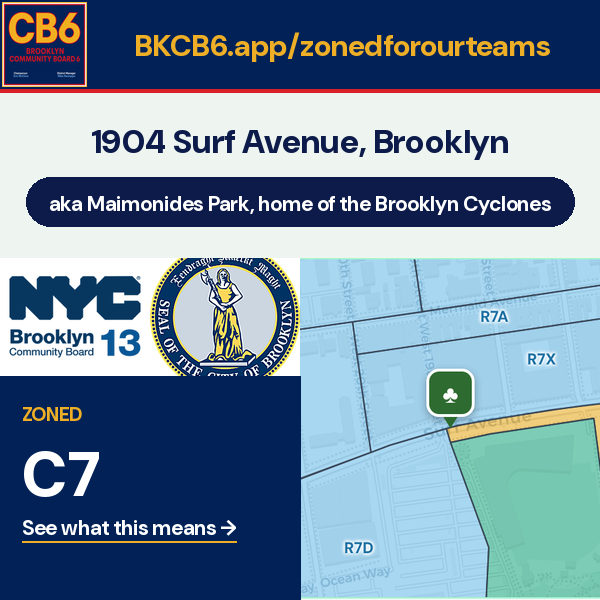 Maimonides Park address card